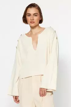 Свитер Trendyol трикотажный, серый