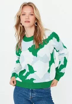 Свитер Trendyol, зеленый