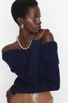 Свитер TRENDYOLMLLA, темно-синий