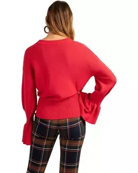 Свитер Trina Turk Chloe Ruffle Pullover, цвет Dragon Fruit