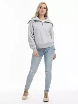 Свитер-Тройер оверсайз Dreimaster, серый