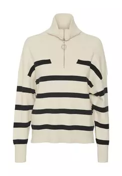 Свитер, тройник, в полоску, женский VERO MODA, цвет Birch