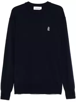 Свитер tudes Studio из шерсти мериноса с круглым вырезом, синий