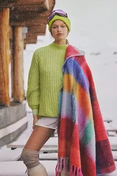 Свитер-туника Pilcro с фактурной текстурой, зеленый