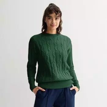 Свитер-туника с косами для юниоров So, цвет pacific pine