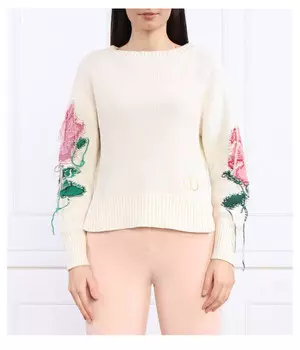 Свитер Twin-Set вязаный, белый