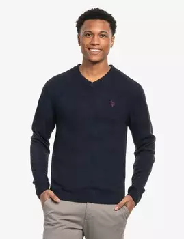 Свитер U.S. Polo Assn. Soft Engineered Stripe Crew Neck, темно-синий