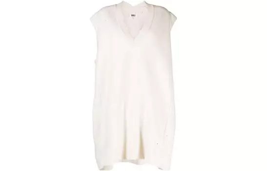 Свитер удлиненный Mm6 Maison Margiela женский, белый