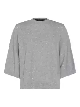Свитер, украшенный пайетками Fabiana Filippi, серый