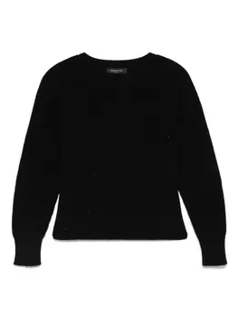 Свитер, украшенный пайетками Fabiana Filippi, синий