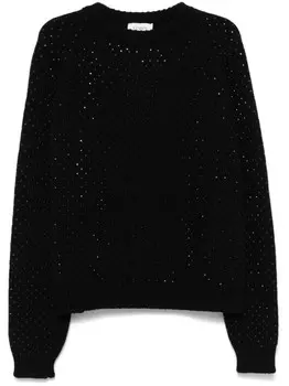 Свитер, украшенный стразами Laneus, черный