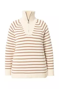 Свитер Ulla Popken, цвет Brown/Light brown