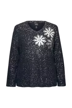 Свитер Ulla Popken Sweatshirt, черный