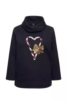 Свитер Ulla Popken Sweatshirt, черный