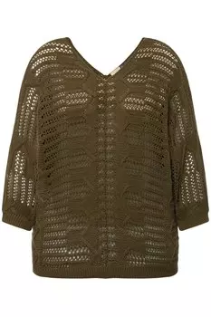 Свитер Ulla Popken, темно-зеленый