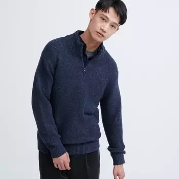 Свитер Uniqlo Souffl Yarn, синий