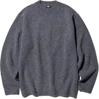 Свитер унисекс Асфальтовый серый Uniqlo, серый