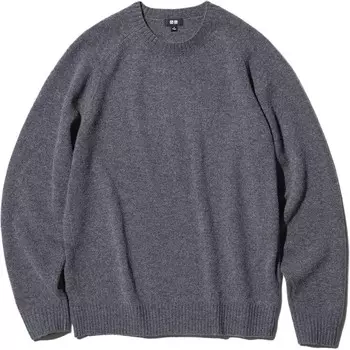 Свитер унисекс Асфальтовый серый Uniqlo, серый
