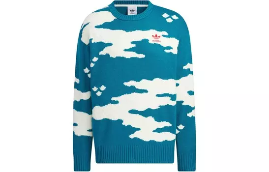 Свитер унисекс бирюзовый Adidas Originals, бирюзовый