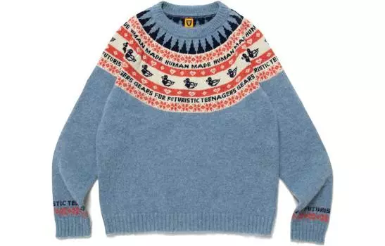 Свитер унисекс HUMAN MADE, синий