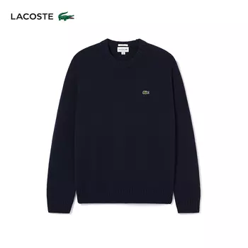 Свитер унисекс Lacoste удобный, темно - синий