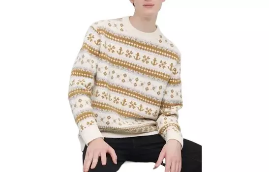 Свитер унисекс молочно-белый Uniqlo, слоновая кость