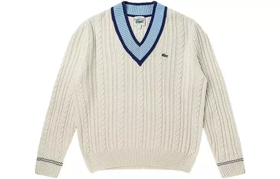 Свитер унисекс S4W/ Off-white Lacoste, белый