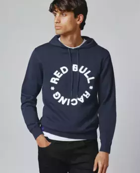 Свитер унисекс с регулируемым капюшоном и логотипом интарсии Pepe Jeans, темно-синий