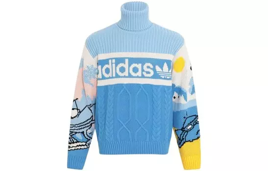 Свитер унисекс светло-голубой Adidas
