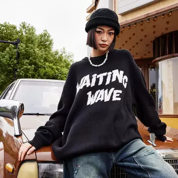 Свитер унисекс Waitingwave, серый