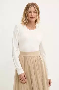 Свитер United Colors of Benetton с добавлением шелка, бежевый