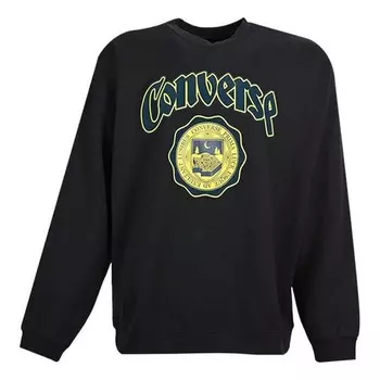 Свитер university crew sweatshirt 'black' Converse, черный