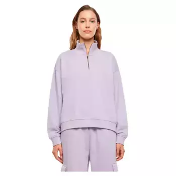 Свитер Urban Classics Light Terry half zip, фиолетовый