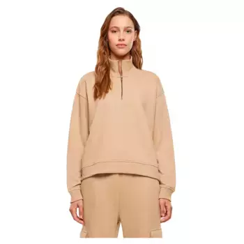 Свитер Urban Classics Light Terry half zip, бежевый