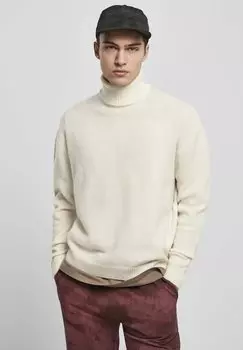 Свитер Urban Classics OVERSIZED ROLL NECK SWEATER, цвет Whitesand