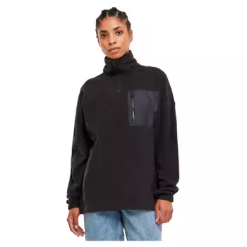 Свитер Urban Classics Polar Fleece half zip, черный