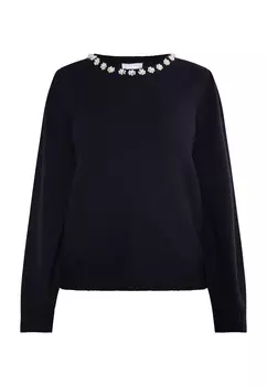 Свитер Usha Mit Perlen, черный