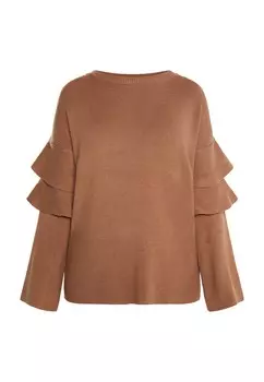 Свитер usha WHITE LABEL Sweater Pryam, коричневый