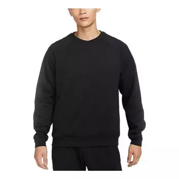 Свитер uv primary crew sweatshirt 'black' Nike, черный