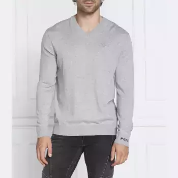 Свитер узкого кроя Andre с добавлением шерсти и кашемира Pepe Jeans London, серый