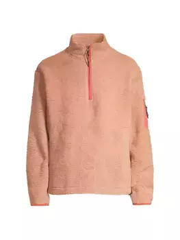 Свитер узкого кроя букле с молнией до четверти Saks Fifth Avenue, цвет cream