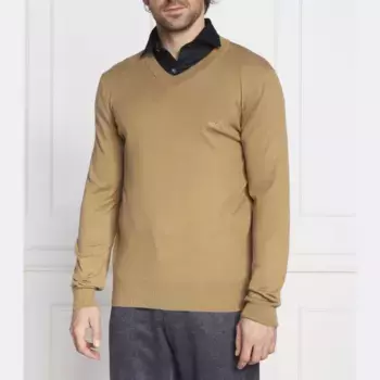 Свитер узкого кроя Pacello-L Boss, коричневый