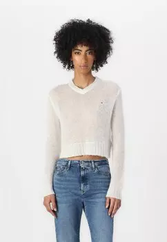 Свитер V NECK Tommy Jeans, белый