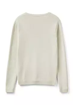 Свитер V-Neck United Colors of Benetton, слоновая кость