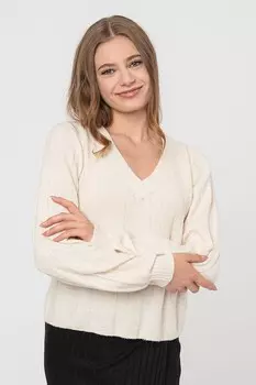 Свитер Verity с заостренным воротником Vero Moda, бежевый