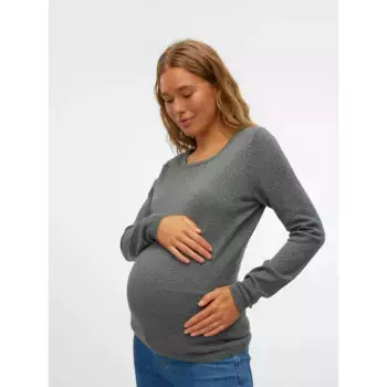 Свитер Vero Moda Care Structure Maternity, серый