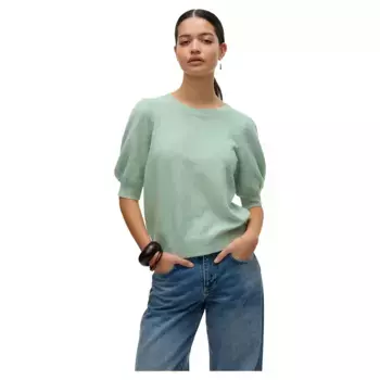 Свитер Vero Moda Doffy 2/4 short sleeve, зеленый