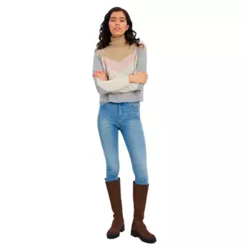 Свитер Vero Moda Doffy high neck, коричневый