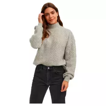 Свитер Vero Moda Ella high neck, серый