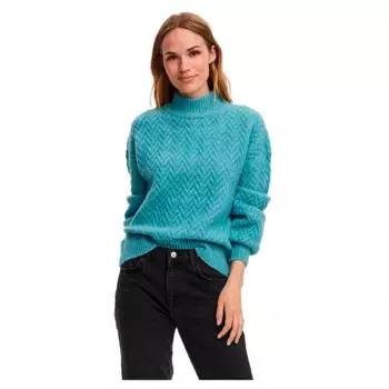 Свитер Vero Moda Ella high neck, синий